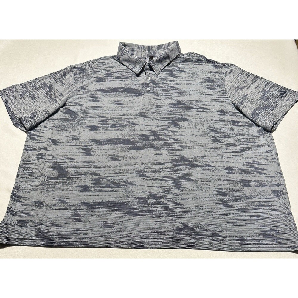 Adidas Polo Golf Shirt Mens Size 5XL Perfomance Activewear XXXXXL Casual Preppy